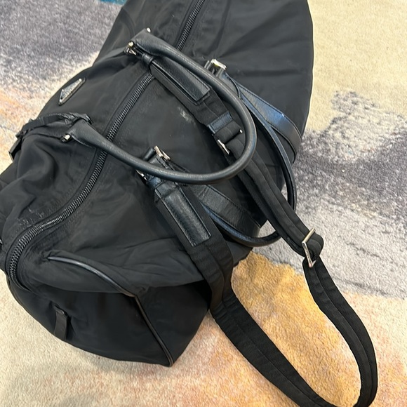 Prada Tessuto Weekender Bag with Saffiano Leather Accents - Good Condition - Picture 7 of 11